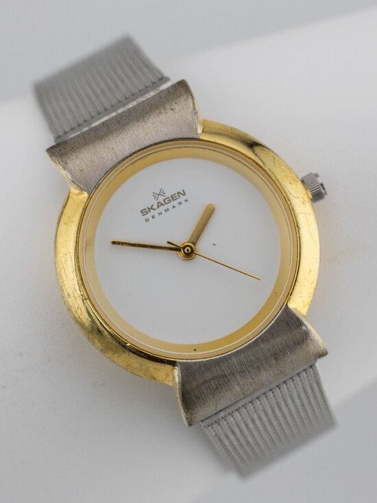 Vintage Skagen Denmark 77SGS Two-Hand Quartz Analog Women\'s Watch New Battery main image 5